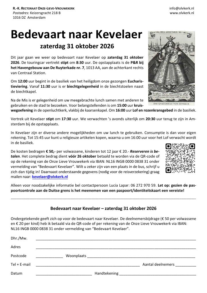 Eerste pagina van R.-K. Rectoraat Onze-Lieve-Vrouwekerk