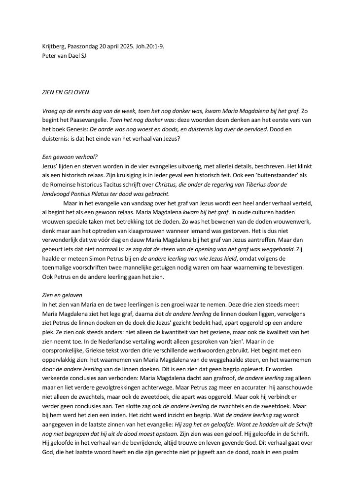 First page of Krijtberg