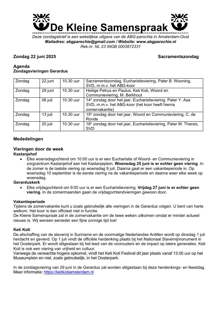 Eerste pagina van De Kleine Samenspraak