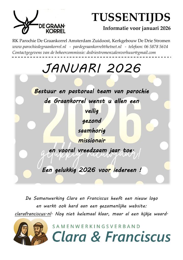 Eerste pagina van TUSSENTIJDS