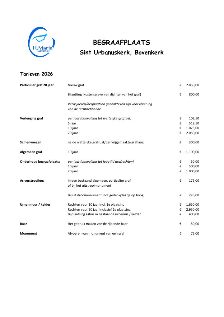 Eerste pagina van BEGRAAFPLAATS Sint Urbanuskerk, Bovenkerk