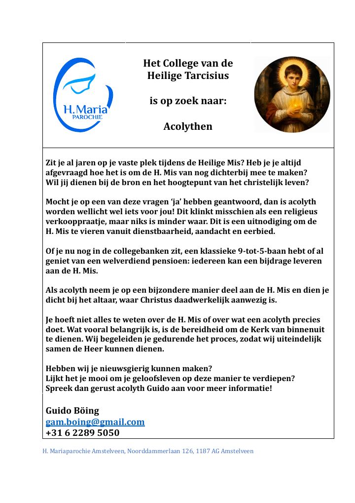 Primera página de H. Mariaparochie Amstelveen