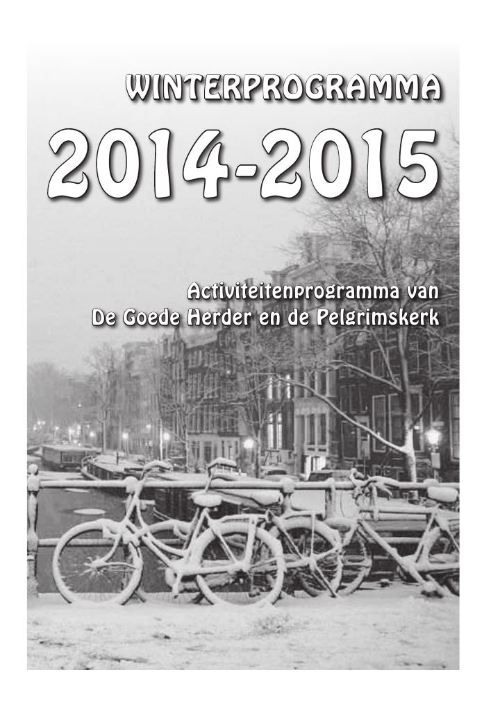 First page of Winterprogramma 2014-2015 – Activiteitenprogramma van De Goede Herder en de Pelgrimskerk