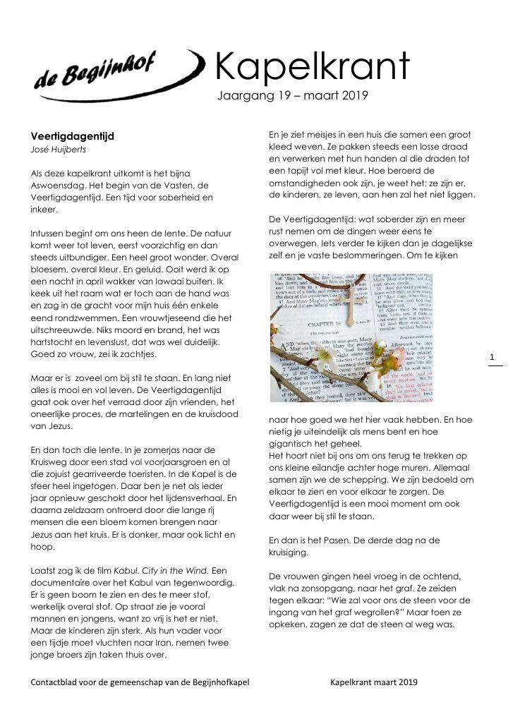 Primera página de Kapelkrant