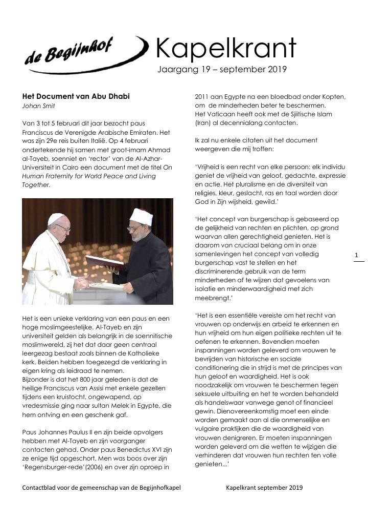 First page of Kapelkrant