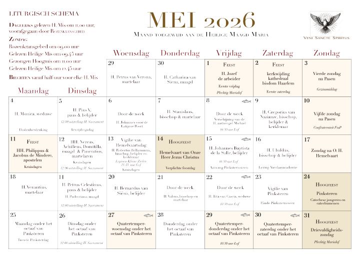 First page of Liturgisch Schema Mei 2026