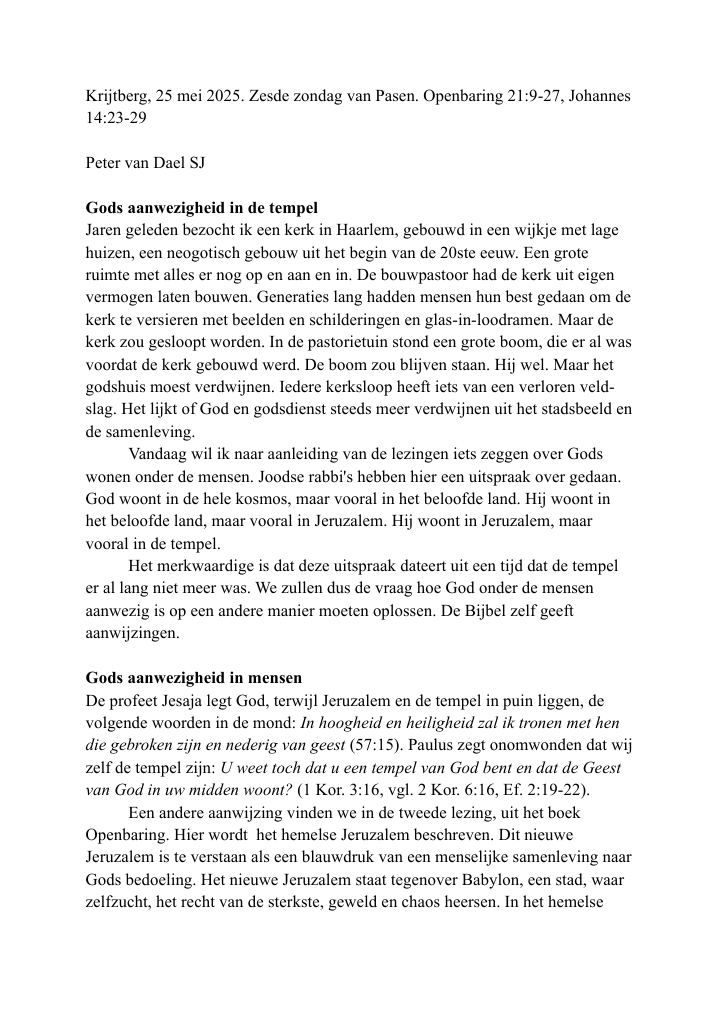 First page of 25 mei 2025
