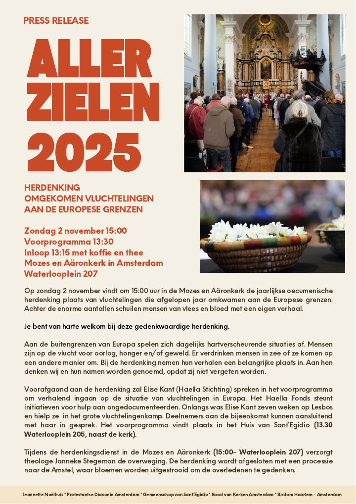 Eerste pagina van Persbericht Allerzielen 2025
