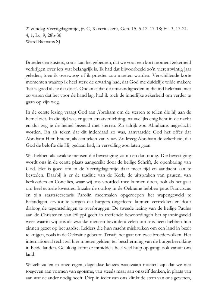 First page of 13 maart 2022