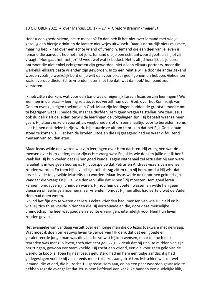 Eerste pagina van 10 oktober 2021