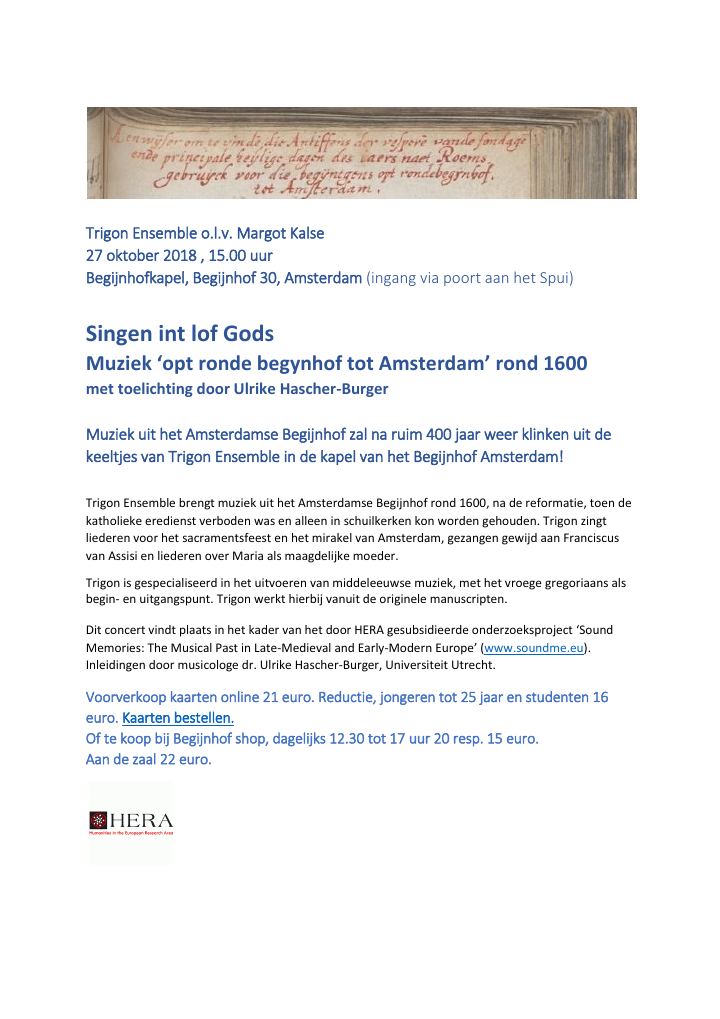 Eerste pagina van Singen int lof Gods