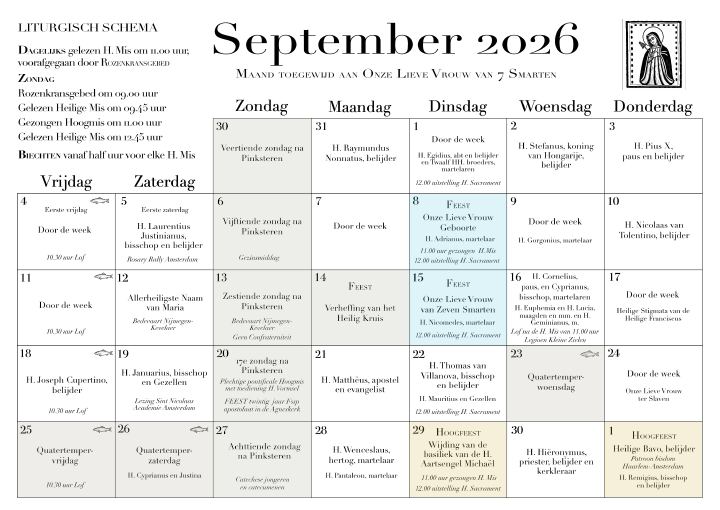 First page of Liturgisch Schema