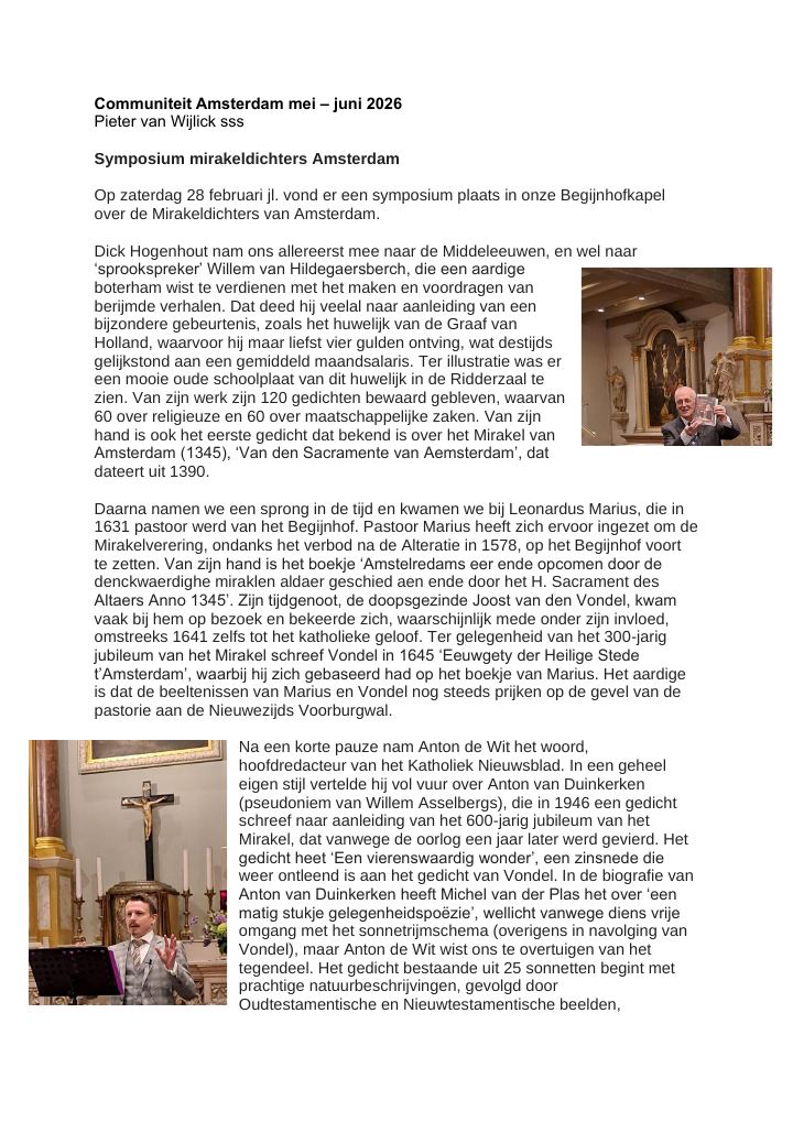 Primera página de Communiteit Amsterdam mei – juni 2026