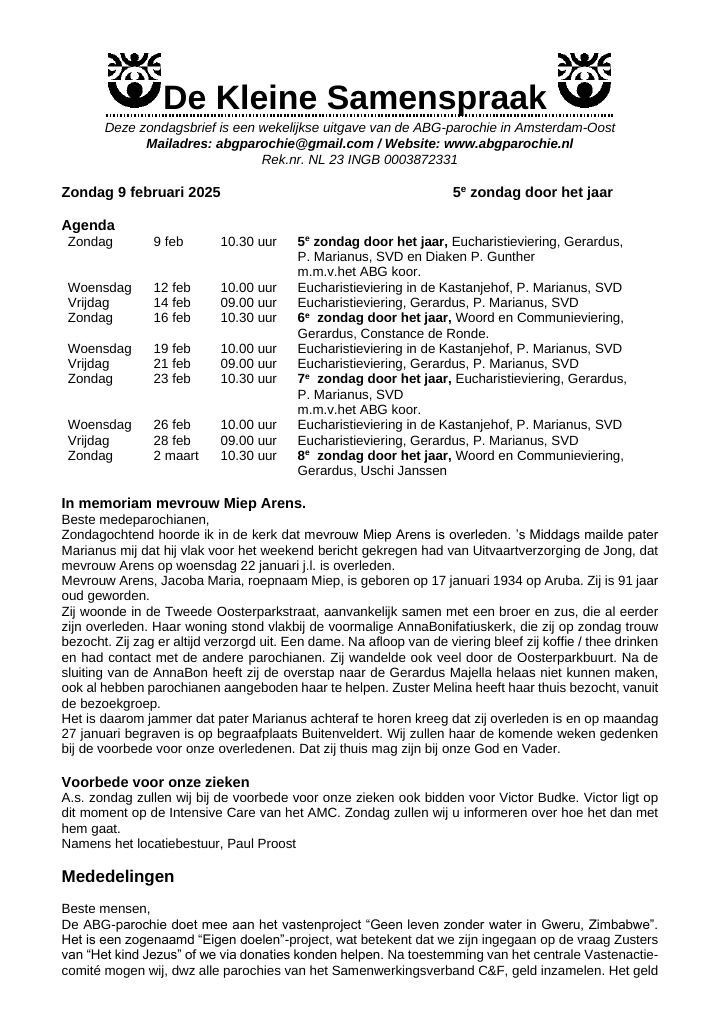 First page of De Kleine Samenspraak