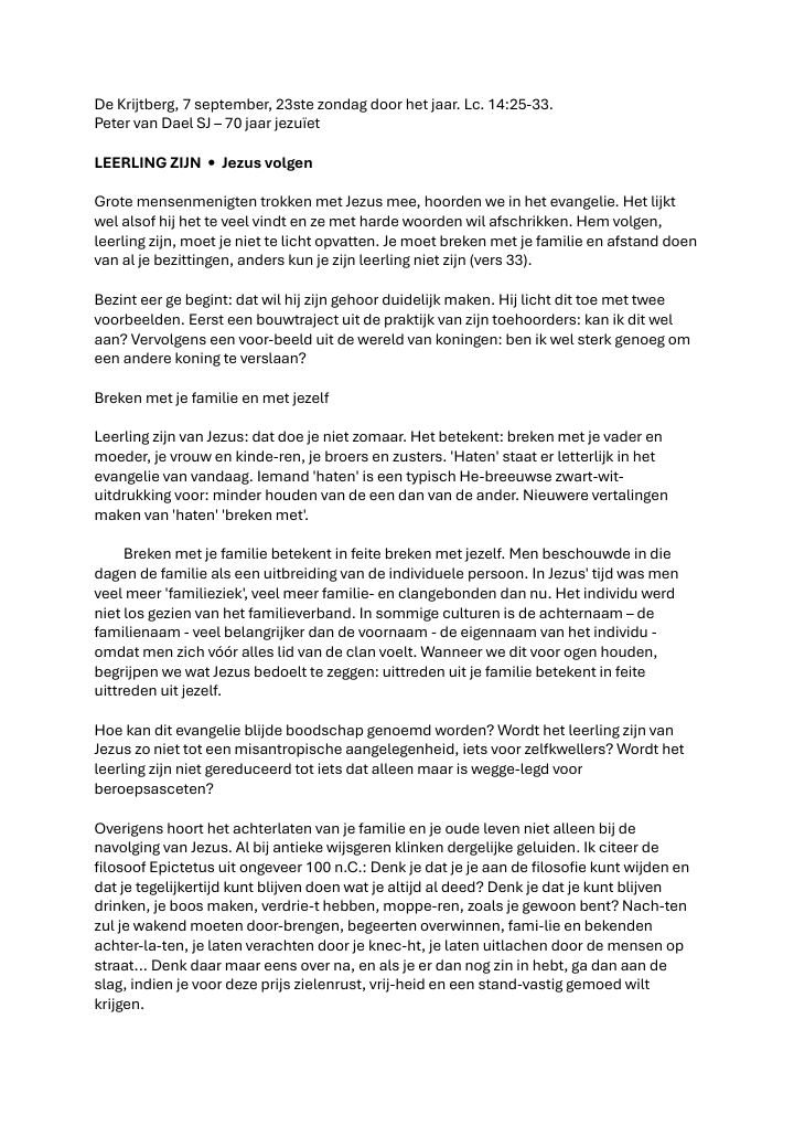 First page of De Krijtberg
