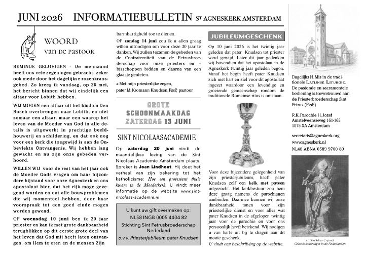 First page of Parochienieuws juni 2026