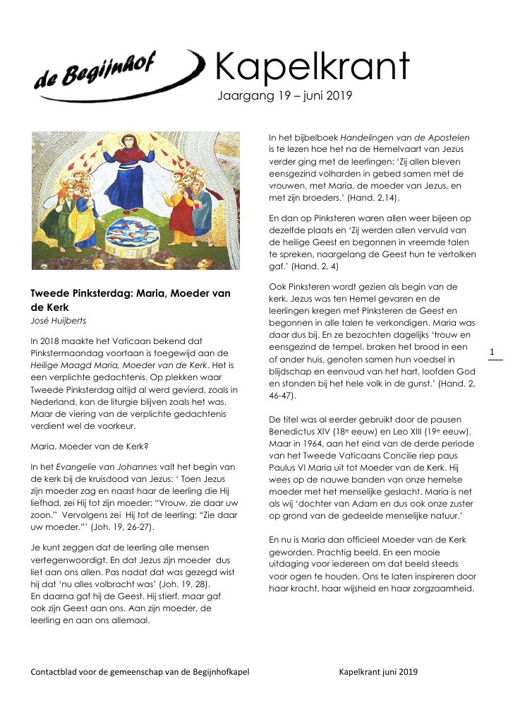 Primera página de Kapelkrant